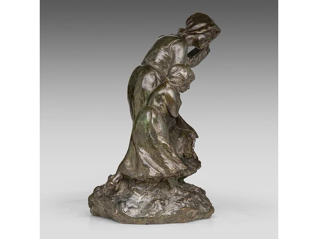 Aimé-jules dalou (1838-1902), mother and child in a storm, patinated bronze, susse frères edition 37.5 cm. (14.75 in.) - afbeelding 5 van  9