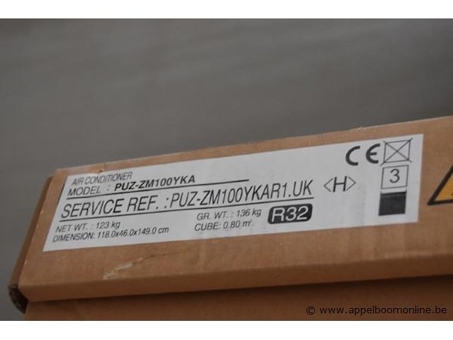 Air conditioner, mitsubishi electric, puz-zm100yka, 118.0x46.0x149.0 cm, r32, werking niet gekend - afbeelding 2 van  2
