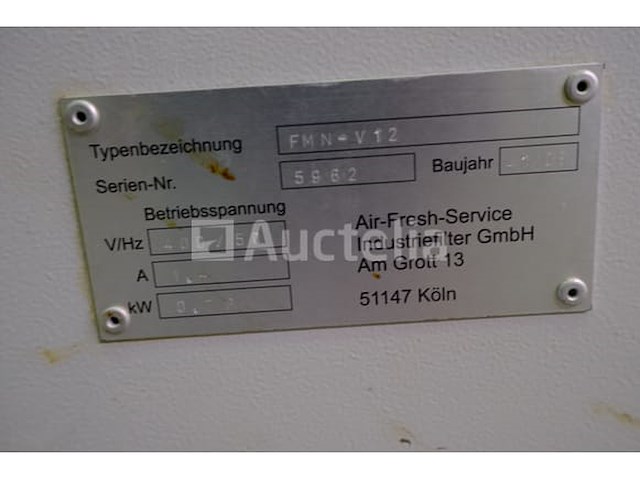Air-fresh-service industriële filtratie-eenheid fmn-v12 - afbeelding 6 van  8