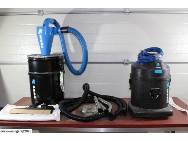 Airbo ntd570 fijnstofzuiger met voorafscheider he 60l stalen drum - afbeelding 2 van  8