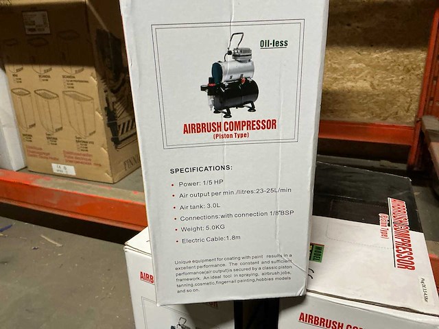 Airbrush tc20t compressor (4x) - afbeelding 3 van  3