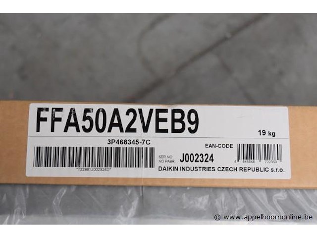 Airco unit, daikin, ffa50a2veb9, 19 kg, werking niet gekend - afbeelding 2 van  2