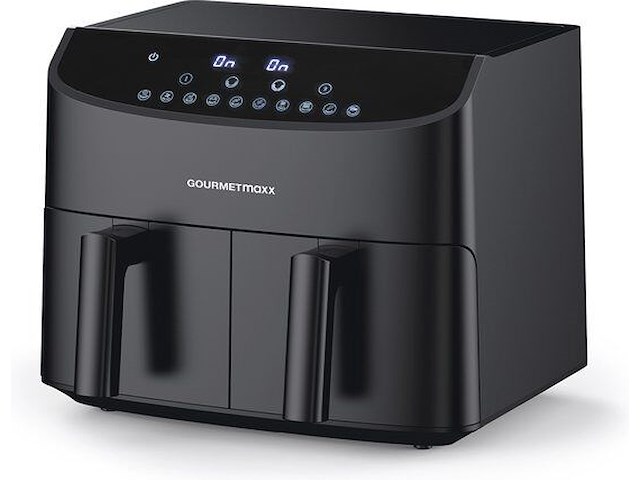 Airfryer - gourmetmaxx - dubbele mand - 2x 3,5 l - zwart - afbeelding 3 van  5