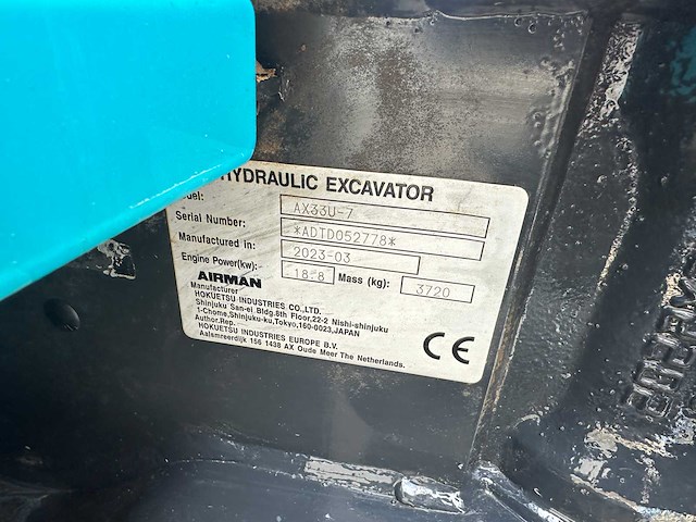 Airman - 2023 - ax33u-7 - midigraafmachine - afbeelding 37 van  43