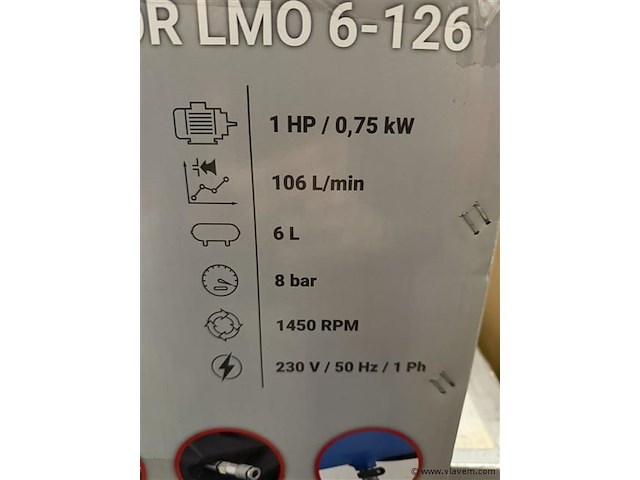 Airpress compressor lmo 6-126 stil - afbeelding 3 van  3