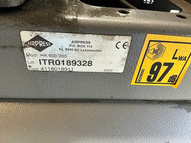 Airpress hk 600/200 luchtcompressor - afbeelding 8 van  8