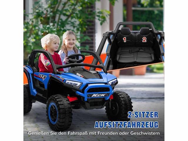 Aiyaplay 4x4 elektrische auto voor kinderen met afstandsbediening - afbeelding 4 van  6