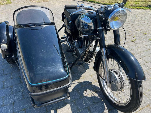 A.j.s r50 motorfiets sidecar - 1959 *oldtimer* - afbeelding 10 van  17