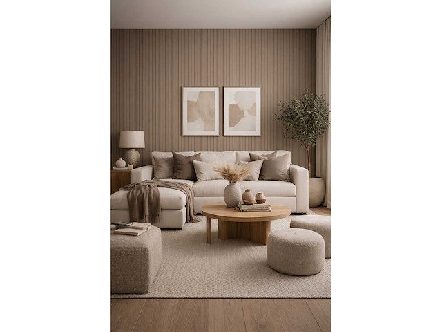 Akoestisch wandpanelen panda taupe (60st) - afbeelding 1 van  3