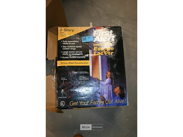 Alarm brandladder voor twee verdiepingen - afbeelding 2 van  6