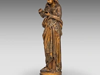 Albert-ernest carrier-belleuse (1824-1887), 'la liseuse', patinated bronze 32.5 cm. (12.80 in.) - afbeelding 2 van  8
