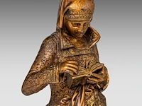 Albert-ernest carrier-belleuse (1824-1887), 'la liseuse', patinated bronze 32.5 cm. (12.80 in.) - afbeelding 8 van  8