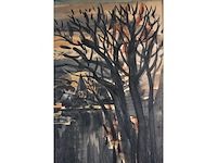 Albert saverijs - kerk van latem aan de leie - aquarel - afbeelding 3 van  14