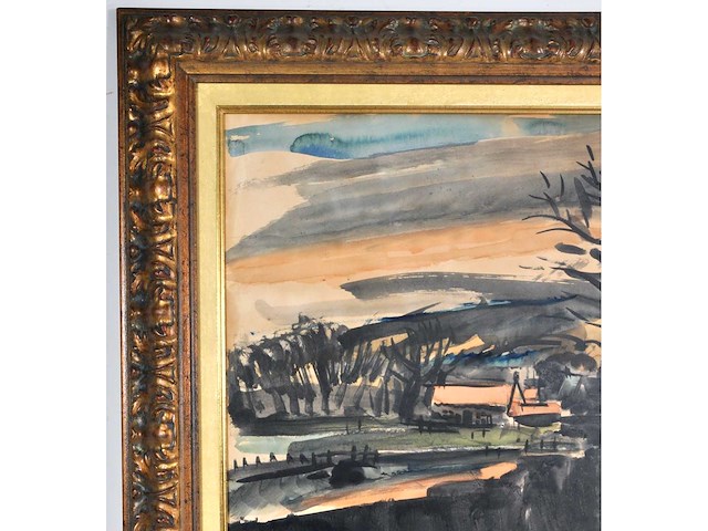 Albert saverijs - kerk van latem aan de leie - aquarel - afbeelding 11 van  14