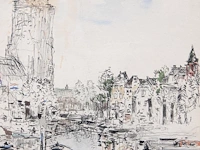 Albert saverys (1886-1964), view of dordrecht, 1950, ink and watercolour 25 x 35 cm. (9.83 x 13.77 in.), frame: 42 x 52 cm. (16.53 x 20.46 in.) - afbeelding 7 van  11
