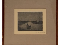 Albert servaes (1883-1966), the ferry boat, 1913, lithograph 22 x 28 cm. (8.66 x 11.01 in.), frame: 44 x 49 cm. (17.32 x 19.28 in.) - afbeelding 2 van  4