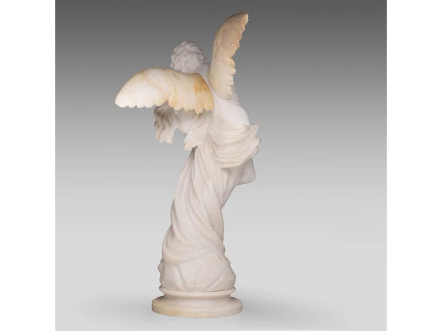 Alberto currini (xix-xx), alabaster group of amor and psyche 71 cm. (27.94 in.) - afbeelding 5 van  9