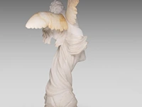 Alberto currini (xix-xx), alabaster group of amor and psyche 71 cm. (27.94 in.) - afbeelding 5 van  9