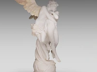 Alberto currini (xix-xx), alabaster group of amor and psyche 71 cm. (27.94 in.) - afbeelding 7 van  9