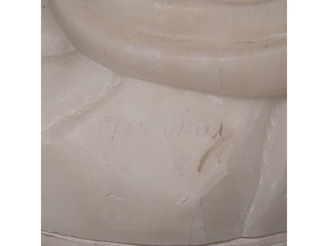 Alberto currini (xix-xx), alabaster group of amor and psyche 71 cm. (27.94 in.) - afbeelding 9 van  9