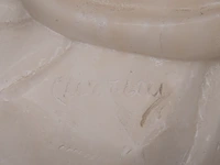Alberto currini (xix-xx), alabaster group of amor and psyche 71 cm. (27.94 in.) - afbeelding 9 van  9