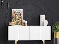 Albina console | 100% melamine | wit, goud - afbeelding 1 van  5