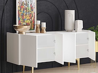Albina console | 100% melamine | wit, goud - afbeelding 3 van  5
