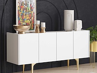 Albina console | 100% melamine | wit, goud - afbeelding 2 van  5