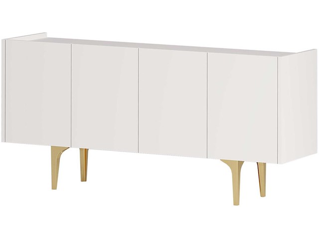Albina console | 100% melamine | wit, goud - afbeelding 4 van  5