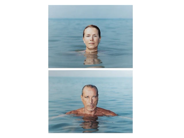 Albrecht tübke (1971), two portraits from the series 'heads', 2007, c-print, n° 1/6 and 3/6 60 x 80 cm. (23.62 x 31 1/2 in.), frame: 83 x 101 cm. (32.67 x 39.75 in.) - afbeelding 1 van  9