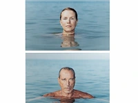 Albrecht tübke (1971), two portraits from the series 'heads', 2007, c-print, n° 1/6 and 3/6 60 x 80 cm. (23.62 x 31 1/2 in.), frame: 83 x 101 cm. (32.67 x 39.75 in.)