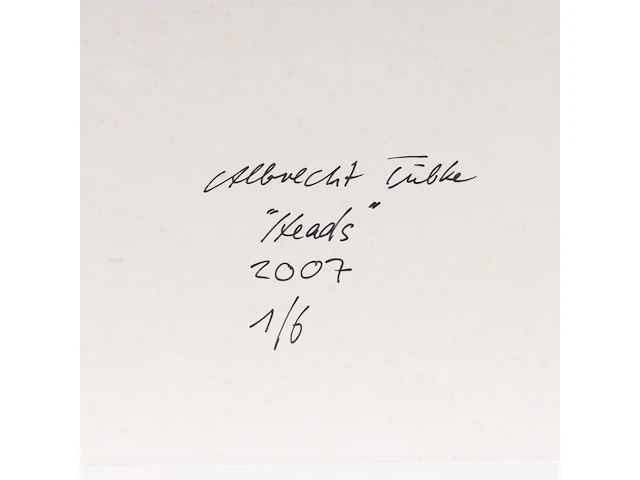 Albrecht tübke (1971), two portraits from the series 'heads', 2007, c-print, n° 1/6 and 3/6 60 x 80 cm. (23.62 x 31 1/2 in.), frame: 83 x 101 cm. (32.67 x 39.75 in.) - afbeelding 5 van  9