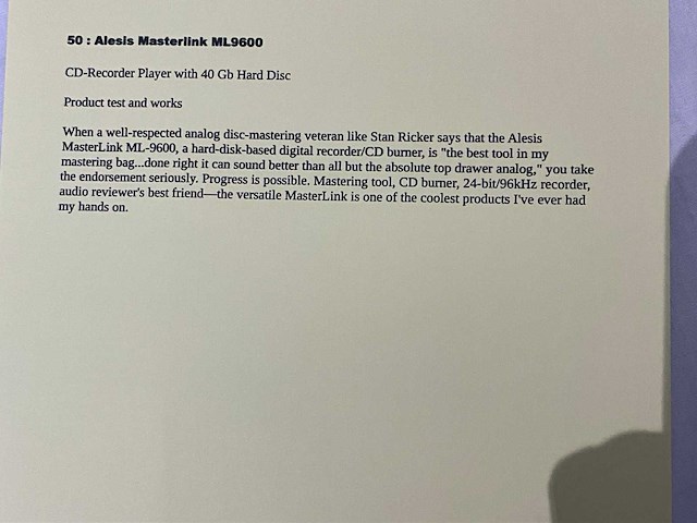 Alesis masterlink ml9600 cd recorder - afbeelding 4 van  4
