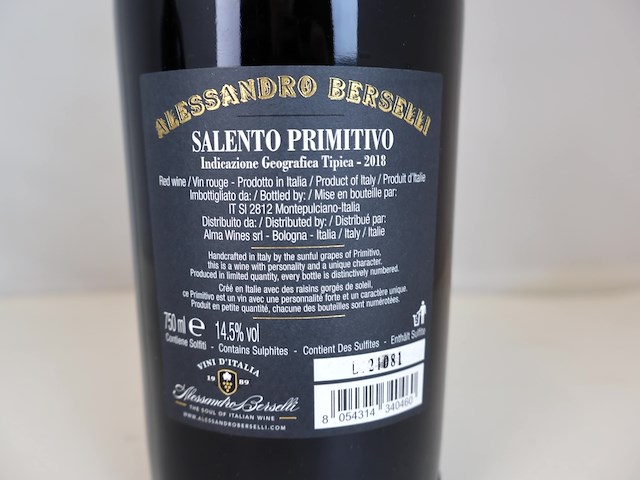 Alessandro berselli signature collection primitivo (2x) - afbeelding 3 van  3