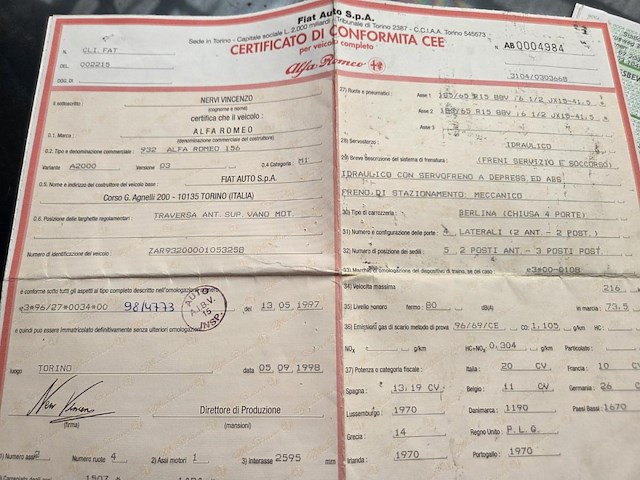 Alfa romeo 156, 1998 - afbeelding 12 van  16