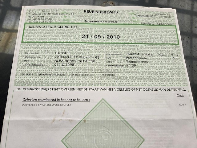 Alfa romeo 156, 1998 - afbeelding 13 van  16