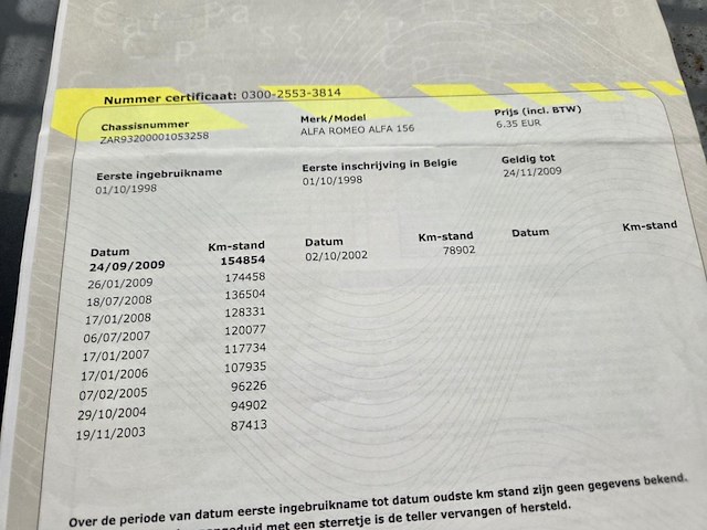Alfa romeo 156, 1998 - afbeelding 15 van  16