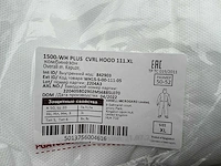 Alfatec 1500 plus veiligheids stof-asbestoveral maat xl (10x) - afbeelding 2 van  2