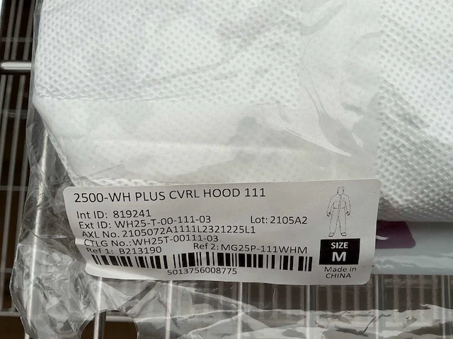 Alfatec 2500 plus veiligheids stof-asbestoveral maat xl (40x) - afbeelding 1 van  2