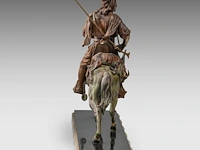 Alfred barye (1839-1882), arab hunter on horseback, various patinated spelter on an onyx base the sculpture: 56 x 46 cm. (22.05 x 18.10 in.), with base: 62 x 72 cm. (24.41 x 28.35 in.) - afbeelding 6 van  8