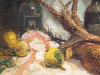 Alfred bastien (1873-1955), still life with pheasant, oil on canvas 80 x 100 cm. (31 1/2 x 39.36 in.), frame: 107 x 127 cm. (42.13 x 50 in.) - afbeelding 7 van  7