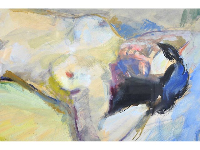 Alicja rymowicz - liggend naakt - aquarel - afbeelding 3 van  9