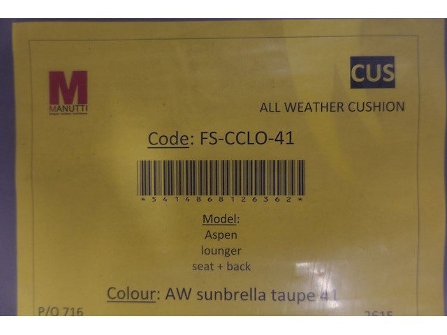 All weather kussen voor ligbed aspen - afbeelding 5 van  5