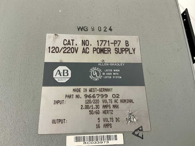 Allen-bradley 1771-p7 b power supply (4x) - afbeelding 7 van  9