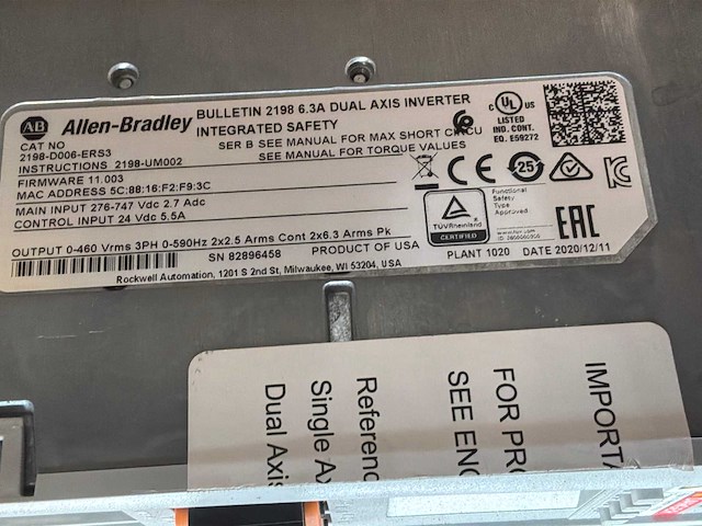 Allen-bradley kinetix 5700 servoaandrijfsysteem - afbeelding 3 van  5