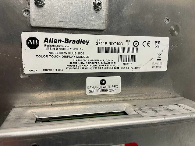 Allen-bradley panelview plus 1000 touchscreen - afbeelding 4 van  5