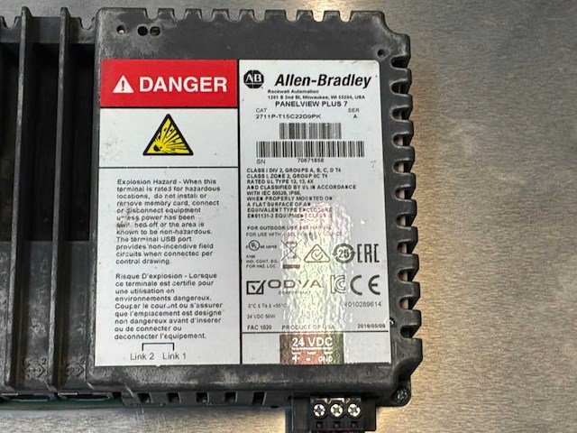 Allen-bradley panelview plus 7 touch display (2x) - afbeelding 4 van  5