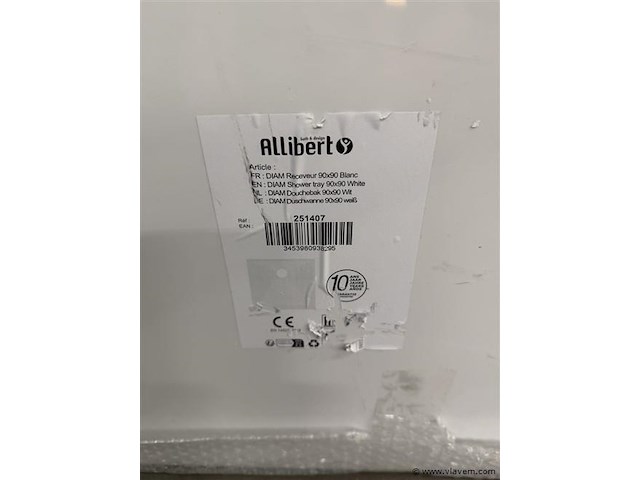 Allibert diam douchebak 90x90 cm - afbeelding 2 van  2