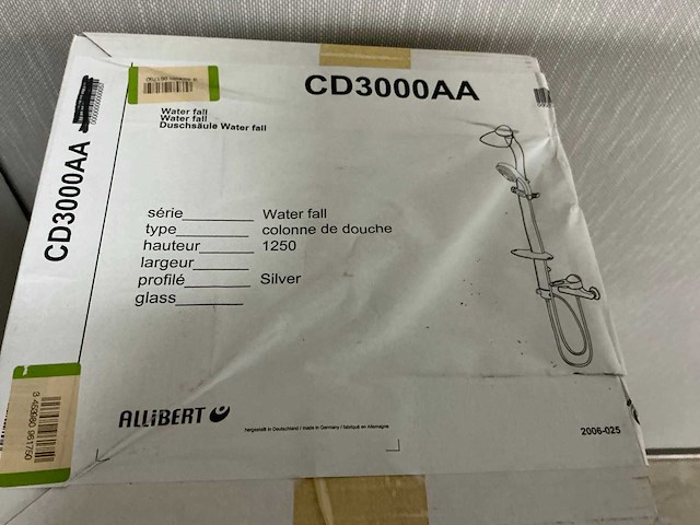 Allibert water fall 125x550 silver douchegarnituur (3x) - afbeelding 1 van  2