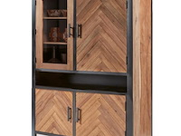 Allicante vitrinekast 120 cm in massief hout - afbeelding 1 van  2